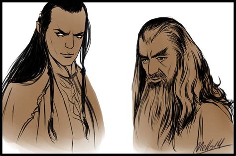 Elrond And Mithrandir By Mellorianj On Deviantart