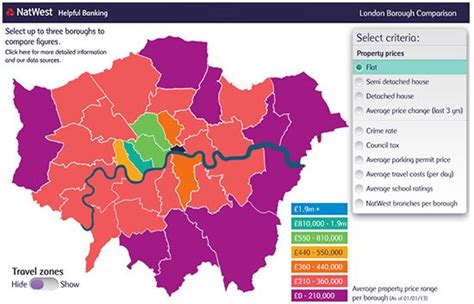 London Property Prices Interactive Infographic London Property