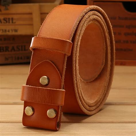 Leather Belt For Men No Buckle