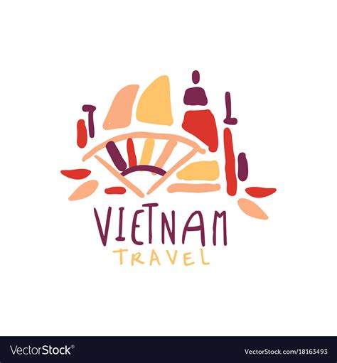 Travel To Vietnam Logo Design Royalty Free Vector Image