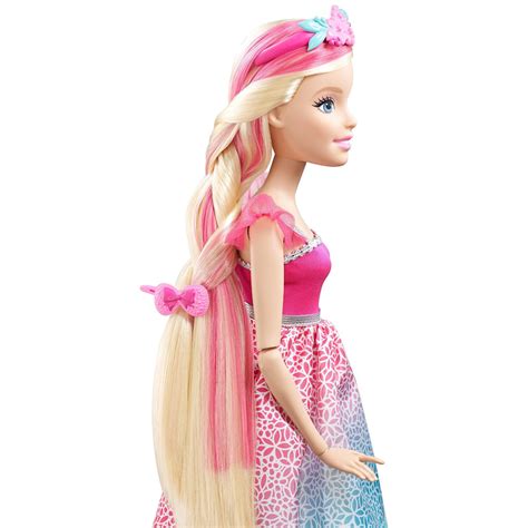 Poupée Barbie Chevelure Magique Grande Princesse Blonde à Coiffer