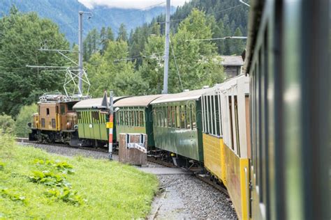 Historic Steam Train In Davos Switzerland Stock Photo Image Of