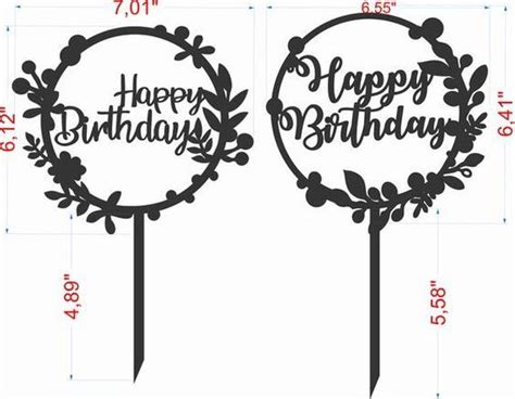 Editable Printable Free Happy Birthday Cake Topper Svg - Free SVG Cut