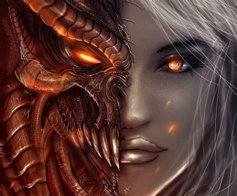 Diablo 3 Girl Art Angels Demons Wallpaper Coolwallpapersme