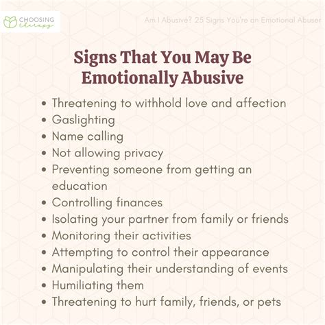 25 Signs Youre An Abuser
