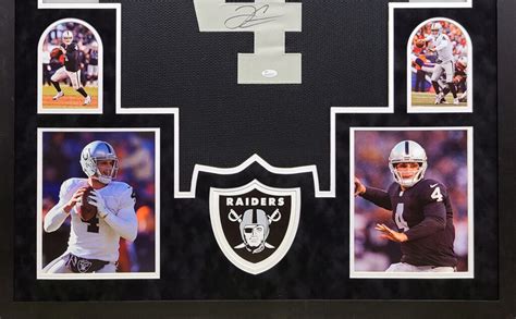 Derek Carr Autographed Framed Raiders Black Jersey The Stadium Studio