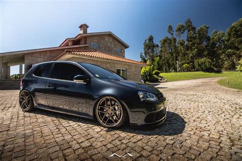 Volkswagen Golf GTI V Black With Z Performance ZP2 1 Aftermarket Wheels