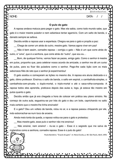 Interpretação De Texto 4 Ano Edulearn