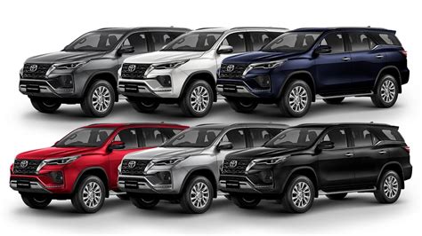 2020 Toyota Fortuner All Colour Options Images Autobics Youtube