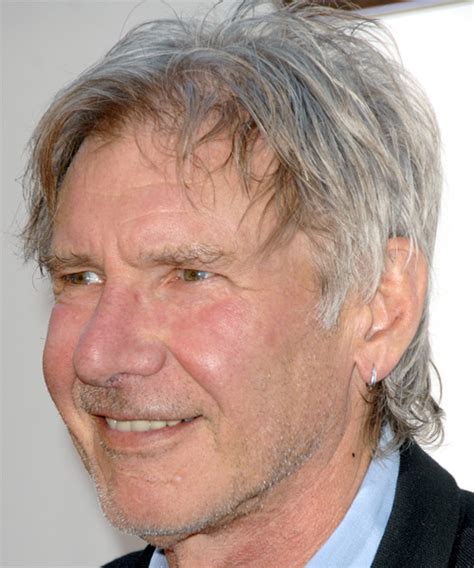 Harrison Ford Short Straight Grey Hairstyle