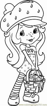 Strawberry Shortcake Coloring Strawberries Pages Coloringpages101 Color sketch template