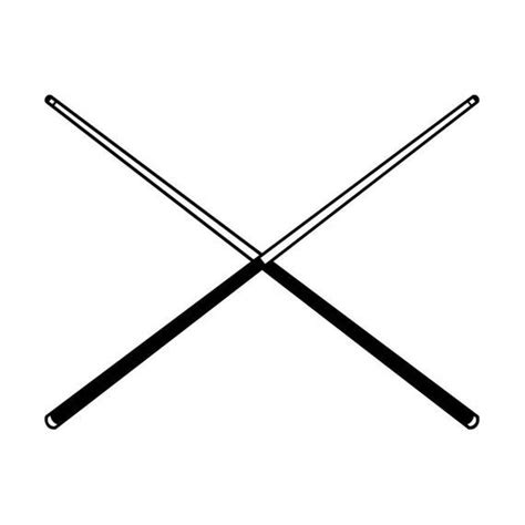 crossed pool sticks cue billiards vector eps dxf svg and a etsy pool sticks billiards