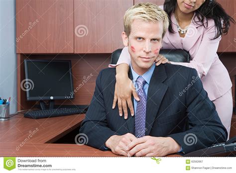 Businesswoman Flirting With Businessman Stock Image Image Of Flirting Ethnicity 62562667