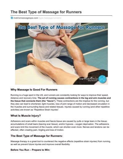 The Best Type Of Massage For Runners