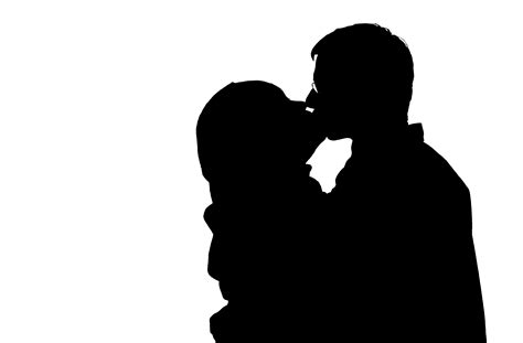 Kissing Silhouette Clip Art