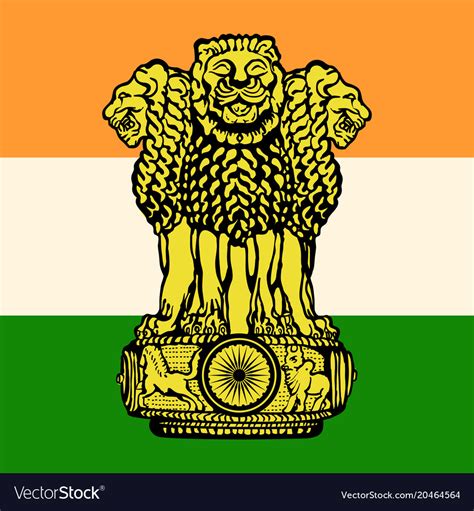 Flag And The Emblem Of India Royalty Free Vector Image