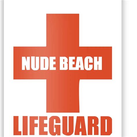 nude beach lifeguard poster teeshirtpalace