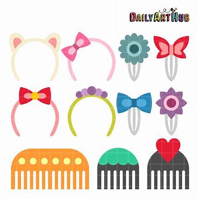 Hair Accessories Clip Clipart Clipground Objects