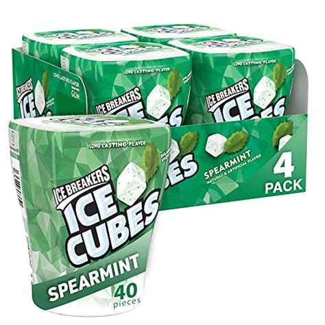 Ice Breakers Ice Cubes Sugar Free Gum With Xylitol Spearmint 40 Piece
