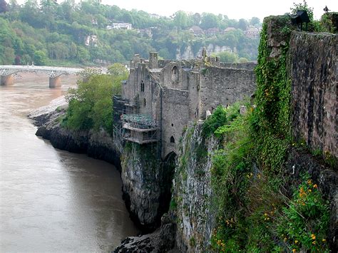 The Great Hall And Dramatic Cliff Side At Chepstow Are The Castles Two