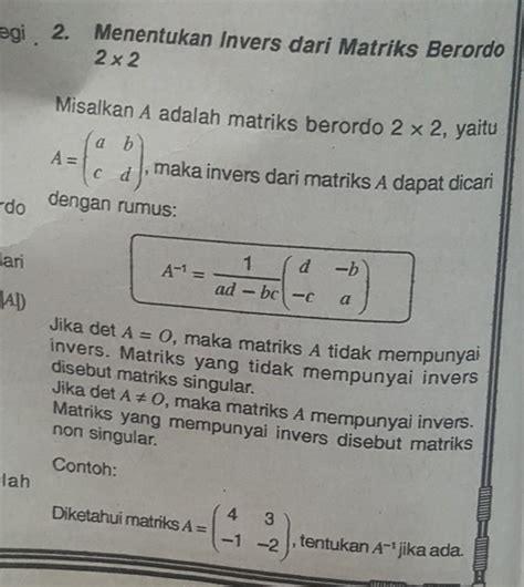 Contoh Soal Invers Matriks Ordo X Dan Jawabannya Brainly Kuy Belajar