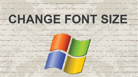 Change Font Size Windows 7 Youtube