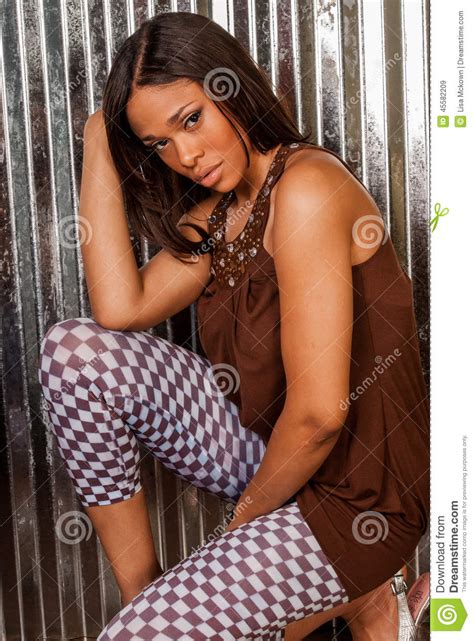 African American Fashion Model Stock Image Image Of Emotions Body