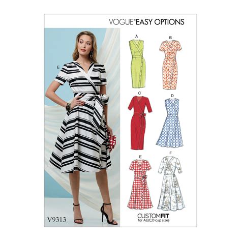 Purchase Vogue Patterns 9313 Misses Dress And Sash And Read Its