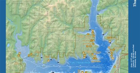Thunderbird Lake Map Lakes Of Oklahoma Online Book Fishing And