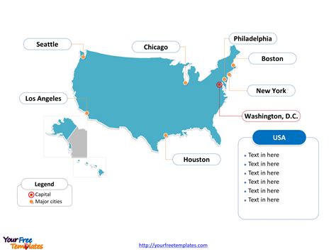 Editable Usa Map For Powerpoint Map