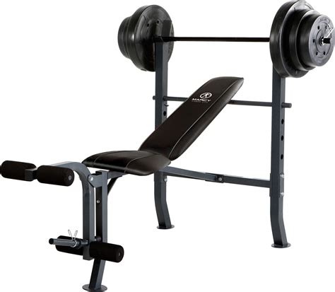 Marcy Mid Width Weight Bench And 100 Lbs Weight Set In 2022 Weight Benches Weight Bench Set