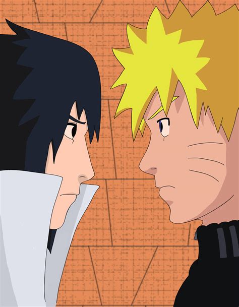 Naruto Vs Sasuke 2 Colored By Rasori10 On Deviantart