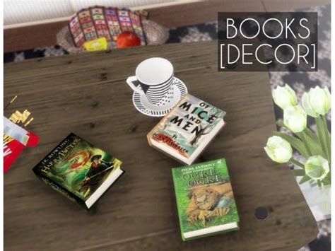 Books Decor By Descargassims The Sims 4 Download Simsdomination