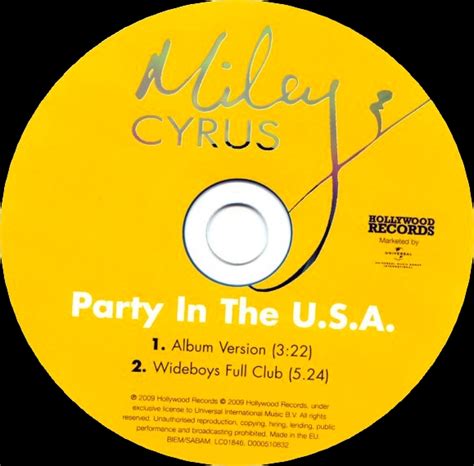 Watch the video for party in the u.s.a. Vinyl-Video: Miley Cyrus - Party In The U.S.A. 2009