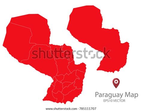 Couple Set Mapred Map Paraguayvector Eps10 Stock Vector Royalty Free