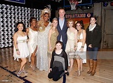 Chris Mullin and his daughters pose backstage with the cast at the ...