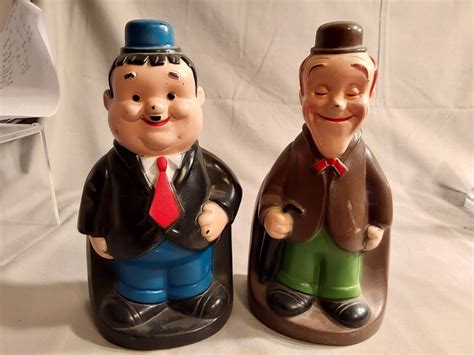 1974 Laurel And Hardy Plastic Banks Play Pal Plastics Ebay