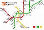 Mappa di Metropolitana di Milano, Italia