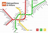 Metropolitana : Mapa del metro de Milan, Italia