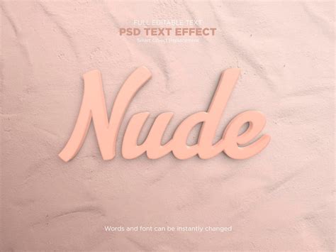 Premium PSD Nude Editable Text Effect