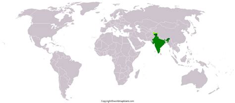 Printable India On World Map World Map Blank And Printable