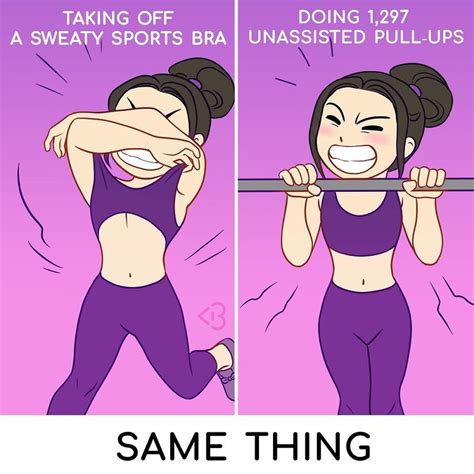 Fitness Trainer Illustrates Everyday Problems Of Girls Who Are