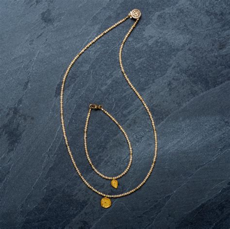 18k Teardrop Bracelet Shown With Gold Freshwater Pearls — Allison Berland