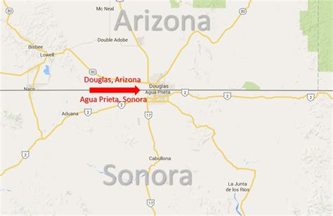 Douglas Arizona Agua Prieta Sonora Border Crossing