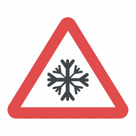 Icy Road Road Conditions Road Safety Symbol Snow Covered Road