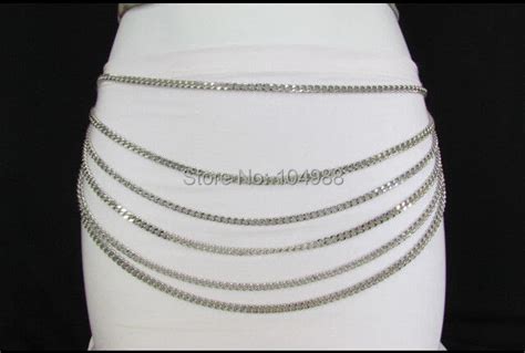 New Arrivals Style B Women Fashion Silver Plated Belt Chains Jewelry