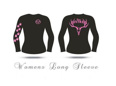 Hunting T Shirt Womens Long Sleeve Bow Huntress Brand Bow Hunter