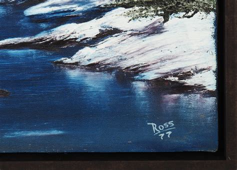 Bob Ross Signed Original Northern Lights Painting Modernartifact