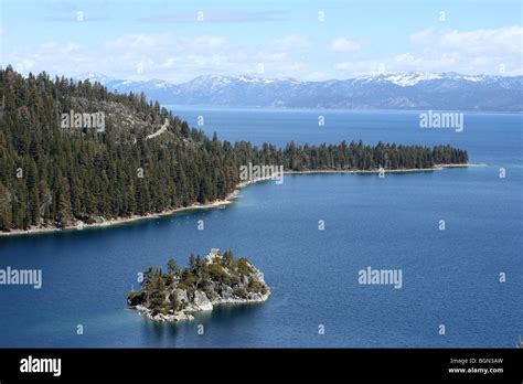 Wizard Island Emerald Bay Lake Tahoe California Usa Stock Photo Alamy