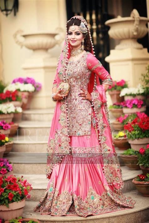 Pakistani Bride In Candy Pink Gharara Traditional And Classic